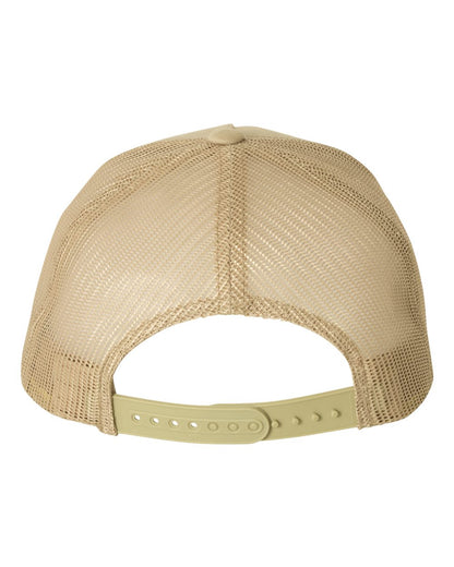 YP Classics Five-Panel Retro Trucker Cap 6506 #color_Khaki