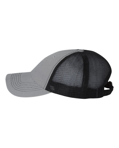 Sportsman Contrast-Stitch Mesh-Back Cap 3100 #color_Grey/ Black