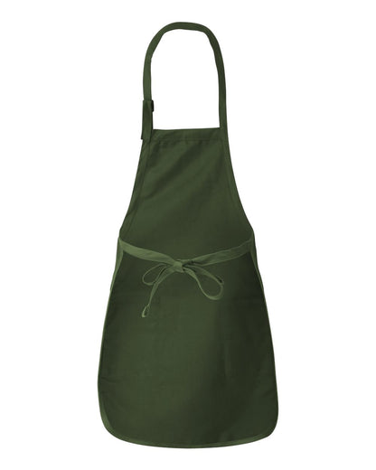 Q-Tees Full-Length Apron with Pockets Q4350 #color_Forest