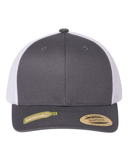 YP Classics Sustainable Retro Trucker Cap 6606R #color_Charcoal/ White