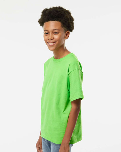 M&O Youth Gold Soft Touch T-Shirt 4850 #colormdl_Vivid Lime