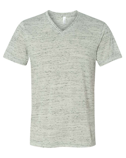 BELLA + CANVAS Textured Jersey V-Neck Tee 3655 #color_White Marble