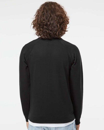 Independent Trading Co. Icon Lightweight Loopback Terry Crewneck Sweatshirt SS1000C #colormdl_Black