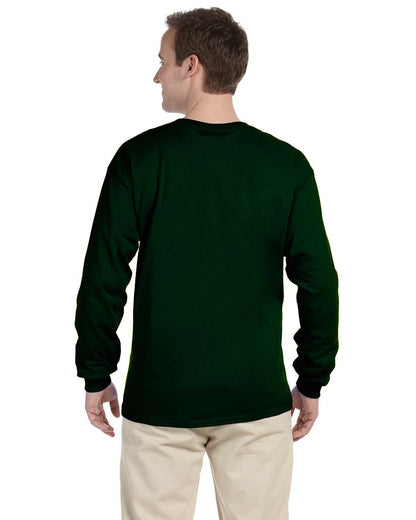 Gildan Adult Ultra Cotton® Long-Sleeve T-Shirt G240 #color_FOREST GREEN