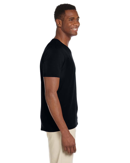 Gildan Adult Softstyle® V-Neck T-Shirt G64V #color_BLACK