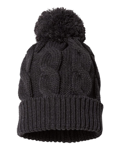 Richardson Chunk Twist Cuffed Beanie 141R #color_Heather Charcoal