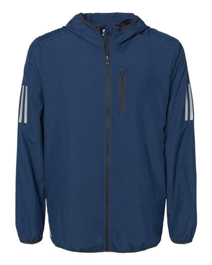 Adidas Hooded Full-Zip Windbreaker A524 #color_Collegiate Navy