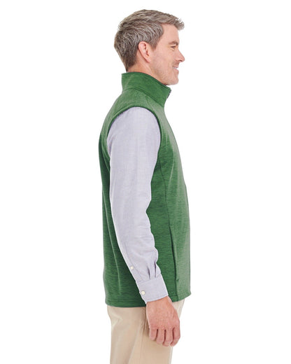 Devon & Jones Men's Newbury Mélange Fleece Vest DG797 #color_FOREST HEATHER