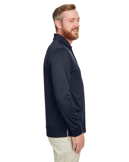 Harriton Men's Tall Advantage Long Sleeve Snag Protection Plus IL Polo M348LT #color_DARK NAVY