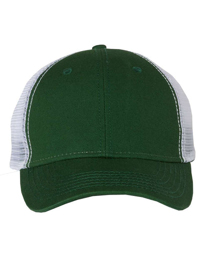 Sportsman Bio-Washed Trucker Cap AH80 #color_Dark Green/ White