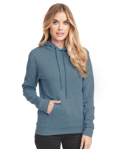 Next Level Unisex Malibu Pullover Hooded Sweatshirt 9302 #color_HEATHR SLATE BLU