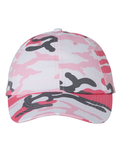 Valucap Adult Bio-Washed Classic Dad Hat VC300A #color_Pink Camo