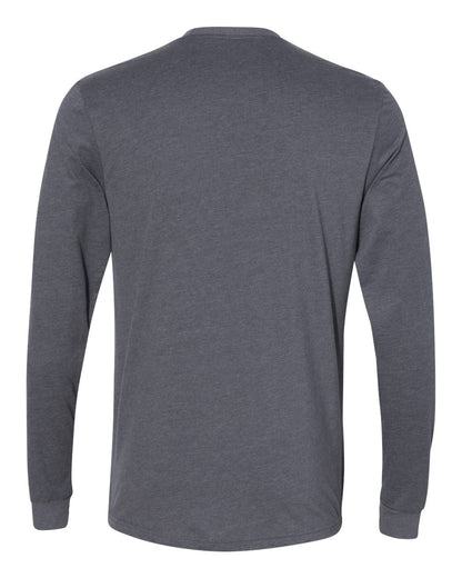 Next Level Unisex Sueded Long-Sleeve Crew 6411 #color_Heather Metal