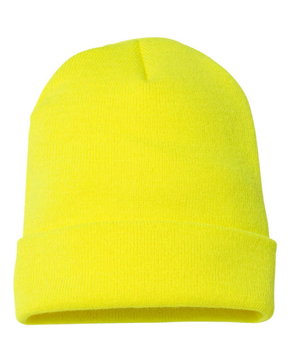 YP Classics Cuffed Beanie 1501KC #color_Safety Yellow