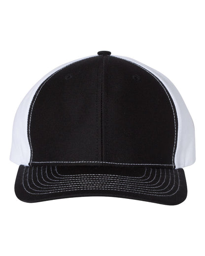 Richardson Twill Back Trucker Cap 312 #color_Black/ White
