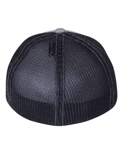 Richardson R-Flex Trucker Cap 110 #color_Heather Grey/ Navy