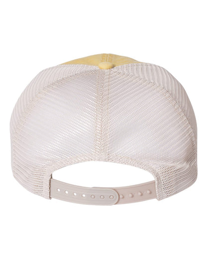 Sportsman Pigment-Dyed Trucker Cap SP510 #color_Mustard Yellow/ Stone