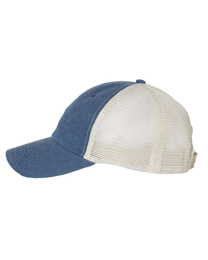 Sportsman Pigment-Dyed Trucker Cap SP510 #color_Royal/ Stone