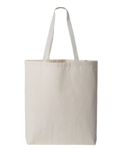 Q-Tees 11L Canvas Tote with Contrast-Color Handles Q4400 #color_Natural/ Natural