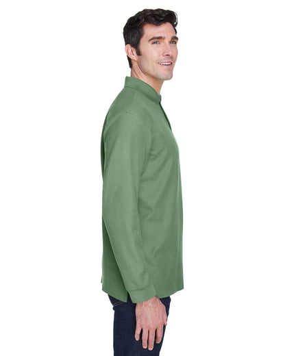 Devon & Jones Men's Pima Piqué Long-Sleeve Polo D110 #color_DILL