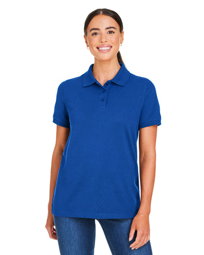 Harriton Ladies' Valiant Cotton Snag Protect Polo M205W #color_TRUE ROYAL