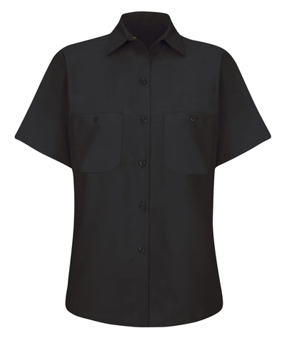 Red Kap WOMENS SS WORK SHIRT SP23 #color_Black