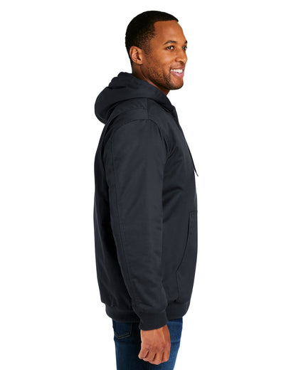 Harriton Unisex ClimaBloc® Heavyweight Hooded Full-Zip Jacket M722 #color_DARK CHARCOAL