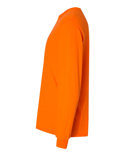 Gildan DryBlend® 50/50 Long Sleeve T-Shirt 8400 #color_Safety Orange