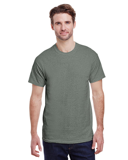 Gildan Adult Heavy Cotton™ T-Shirt G500 #color_HTHR MILITRY GRN