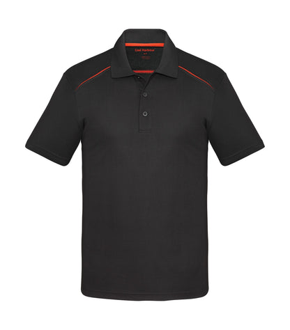 Coal Harbour Snag Resist Co Inset Polo S4002 #color_Black/Orange