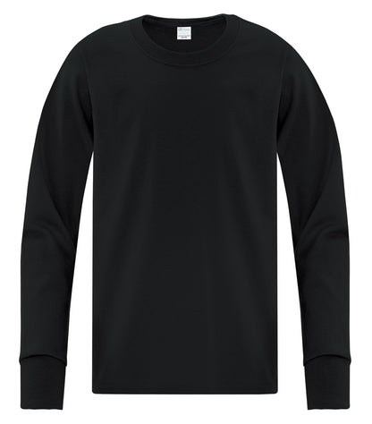 Atc Everyday Collection Everyday Cotton L/S Yth Tee ATC1015Y #color_Black