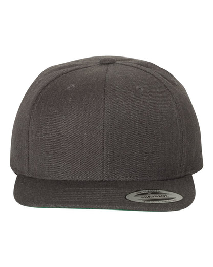 YP Classics Premium Flat Bill Snapback Cap 6089M #color_Dark Heather