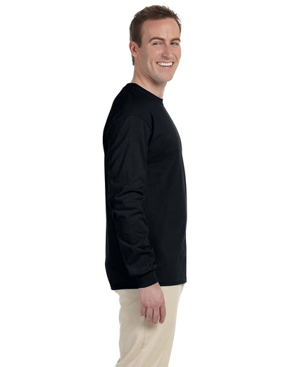 Fruit of the Loom Adult HD Cotton™ Long-Sleeve T-Shirt 4930 #color_BLACK