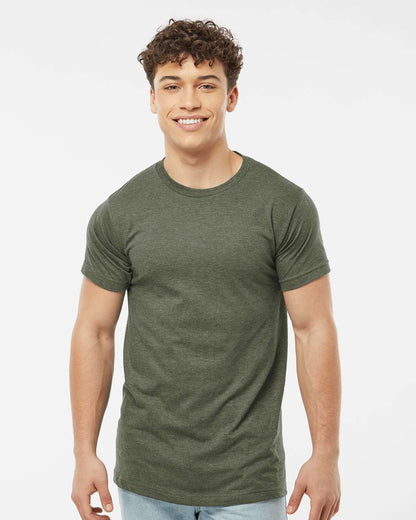 M&O Fine Jersey T-Shirt 4502 #colormdl_Heather Military Green