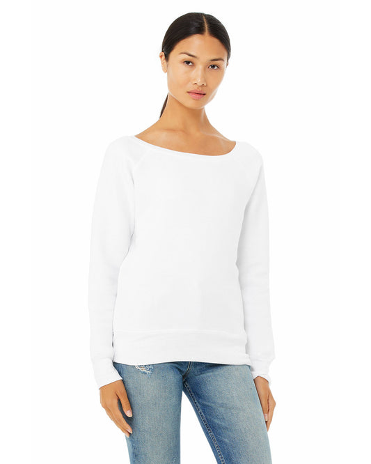 BELLA + CANVAS Ladies' Sponge Fleece Wide Neck Sweatshirt 7501