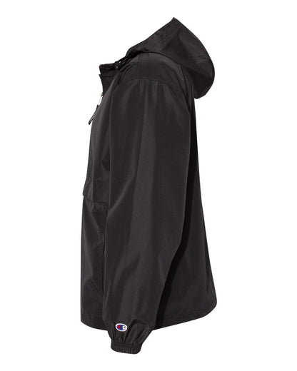 Champion Hooded Packable Quarter-Zip Jacket CO200 #color_Black