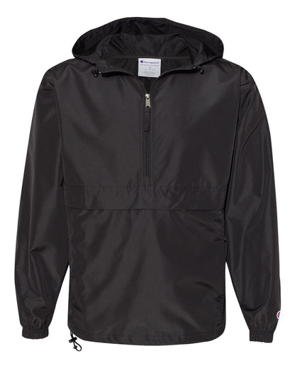Champion Hooded Packable Quarter-Zip Jacket CO200 #color_Black