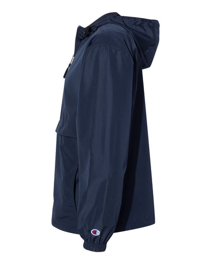 Champion Hooded Packable Quarter-Zip Jacket CO200 #color_Navy
