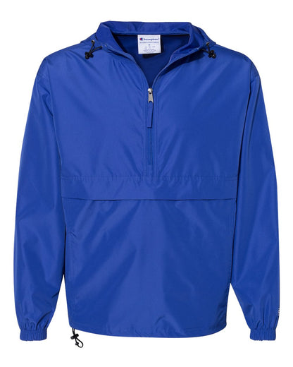 Champion Hooded Packable Quarter-Zip Jacket CO200 #color_Royal Blue