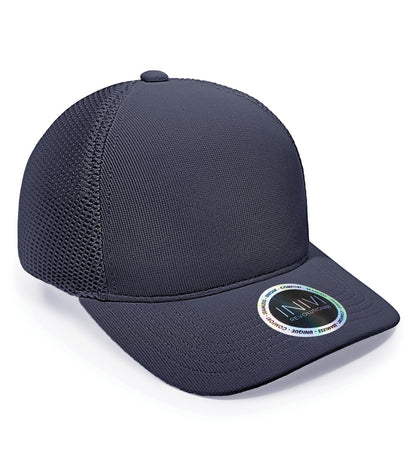 INIVI Tenfour 2 Panel Trucker Cap IV162 #color_Navy/Navy