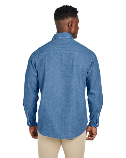 Harriton Men's Denim Shirt-Jacket M540 #color_LIGHT DENIM