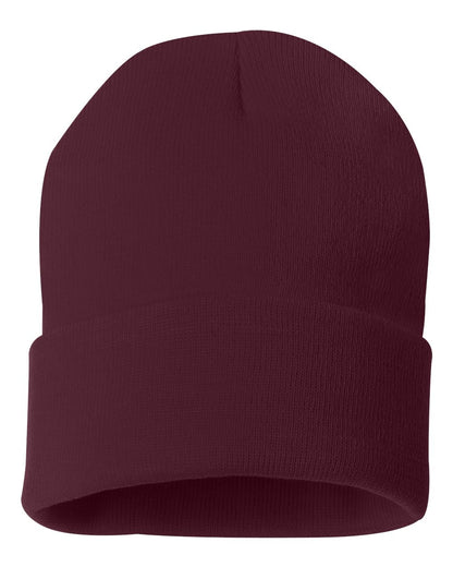 Sportsman 12" Solid Cuffed Beanie SP12 #color_Maroon