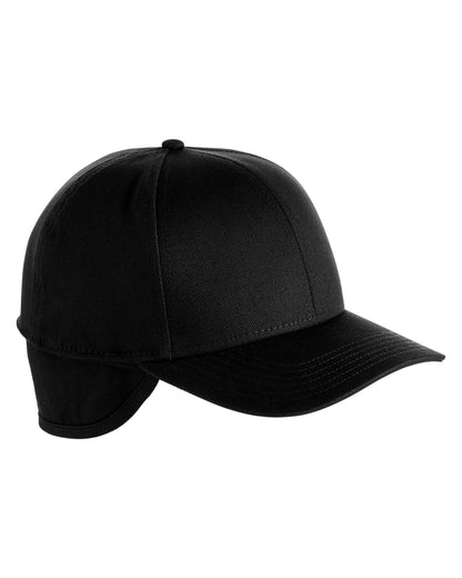 Harriton ClimaBloc™ Ear-Flap Cap M802 #color_BLACK