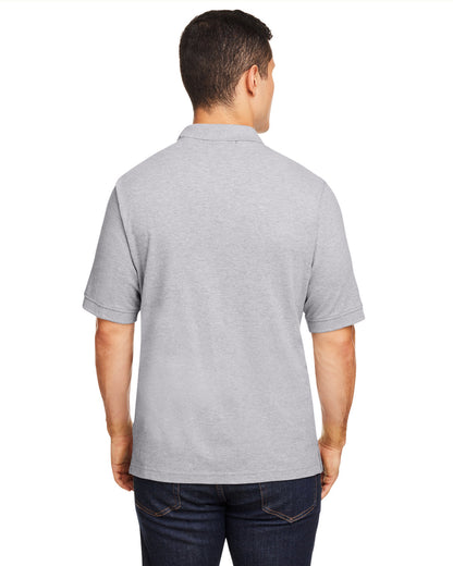 Harriton Men's Short-Sleeve Polo M200 #color_GREY HEATHER