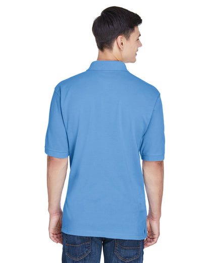 Harriton Men's Easy Blend™ Polo M265 #color_LT COLLEGE BLUE