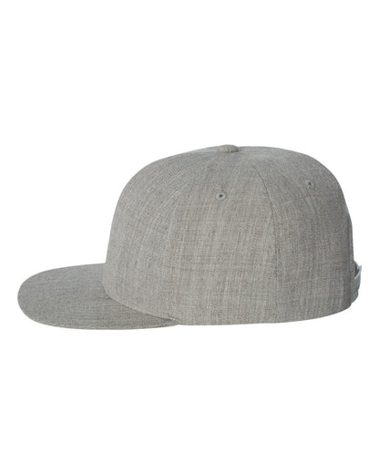 YP Classics Premium Flat Bill Snapback Cap 6089M #color_Heather Grey