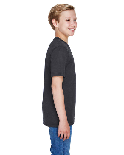 Team 365 Youth Sonic Heather Performance T-Shirt TT11HY #color_BLACK HEATHER