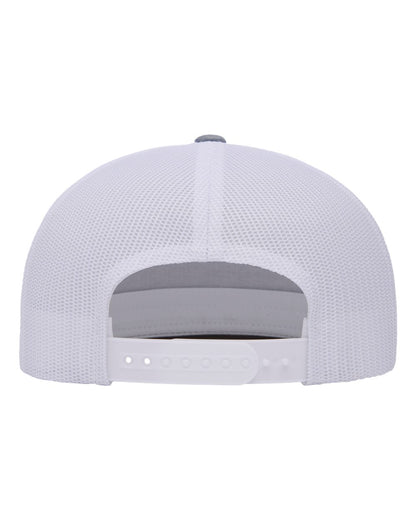 YP Classics Five-Panel Classic Trucker Cap 6006 #color_Heather/ White