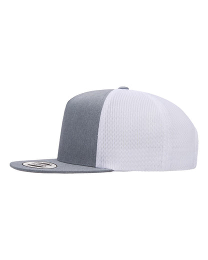 YP Classics Five-Panel Classic Trucker Cap 6006 #color_Heather/ White
