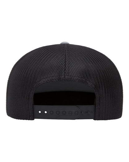 YP Classics Five-Panel Classic Trucker Cap 6006 #color_Heather/ Black